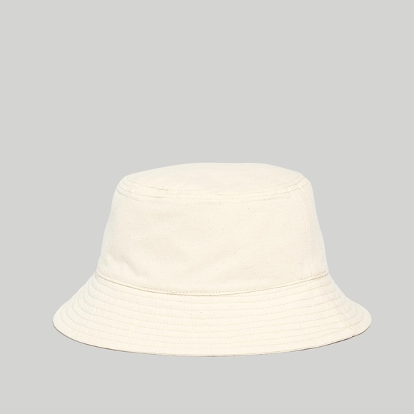 New Madewell Short-Brimmed Bucket Hat in Vintage Parchment - Picture 3 of 5